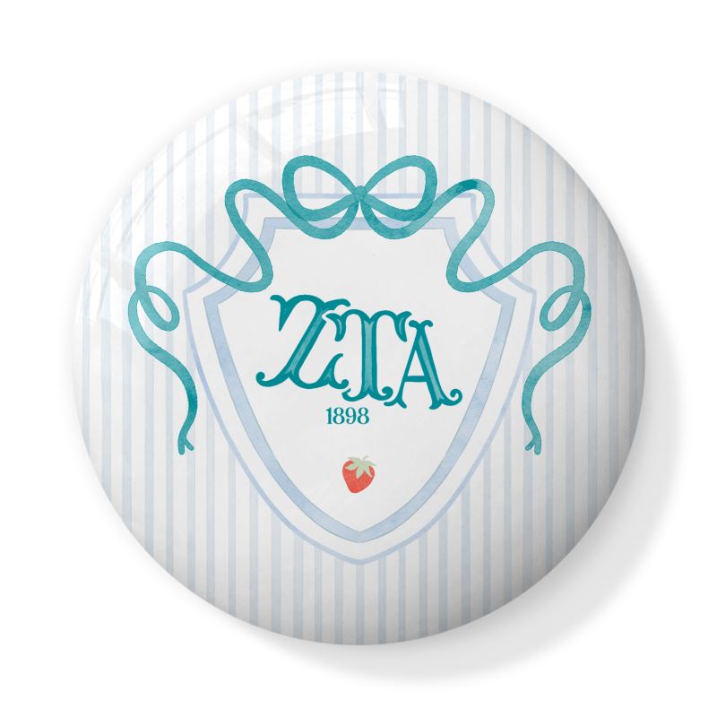 Zeta Tau Alpha Bow Shield Bone China Trinket Box