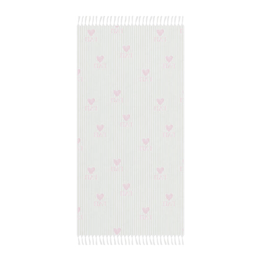 Oversized Beach Towel with Sorority Letters and Boho Fringe