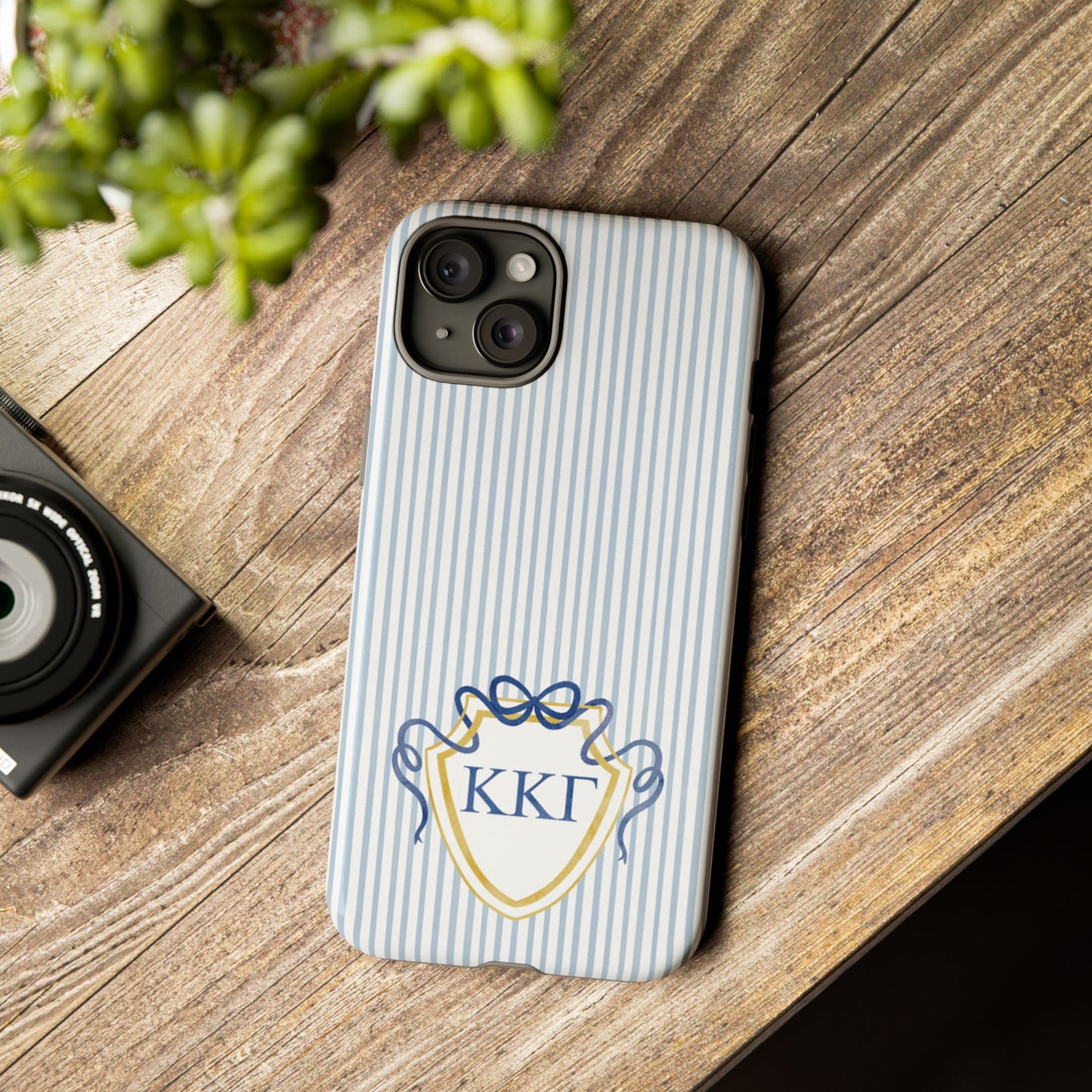 ΚΚΓ Bow Crest Seersucker iPhone Case
