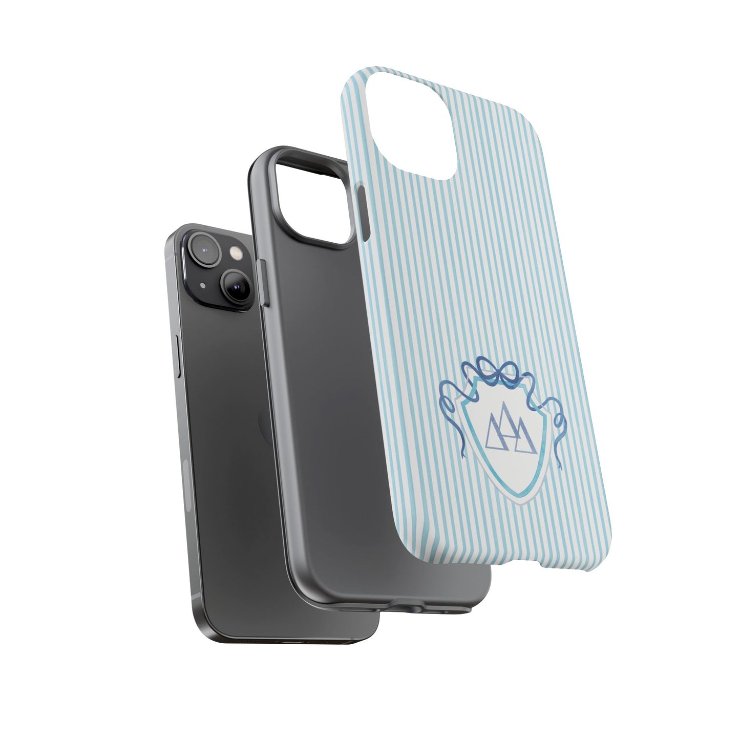ΔΔΔ Bow Crest Seersucker iPhone Case