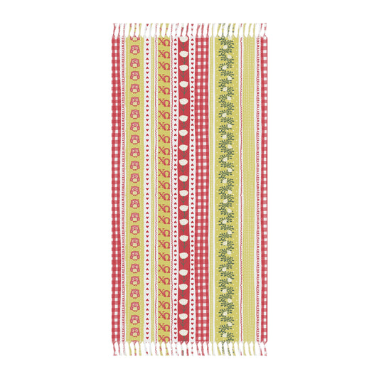 ΧΩ Oversized Beach Towel with Fringe