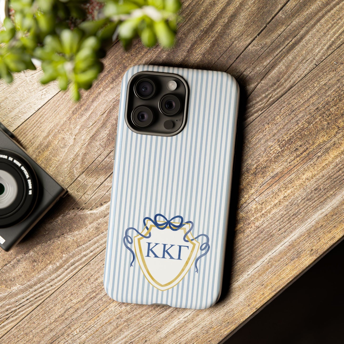 ΚΚΓ Bow Crest Seersucker iPhone Case