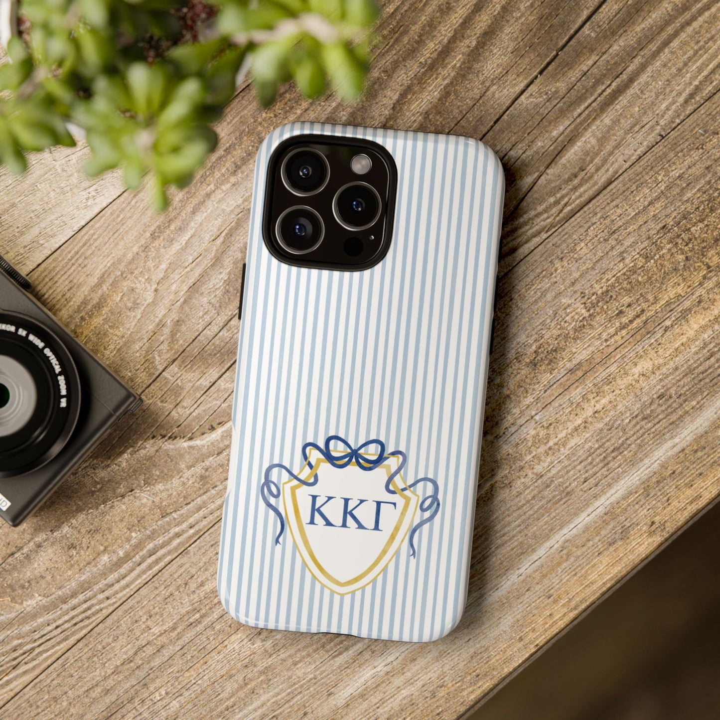 ΚΚΓ Bow Crest Seersucker iPhone Case