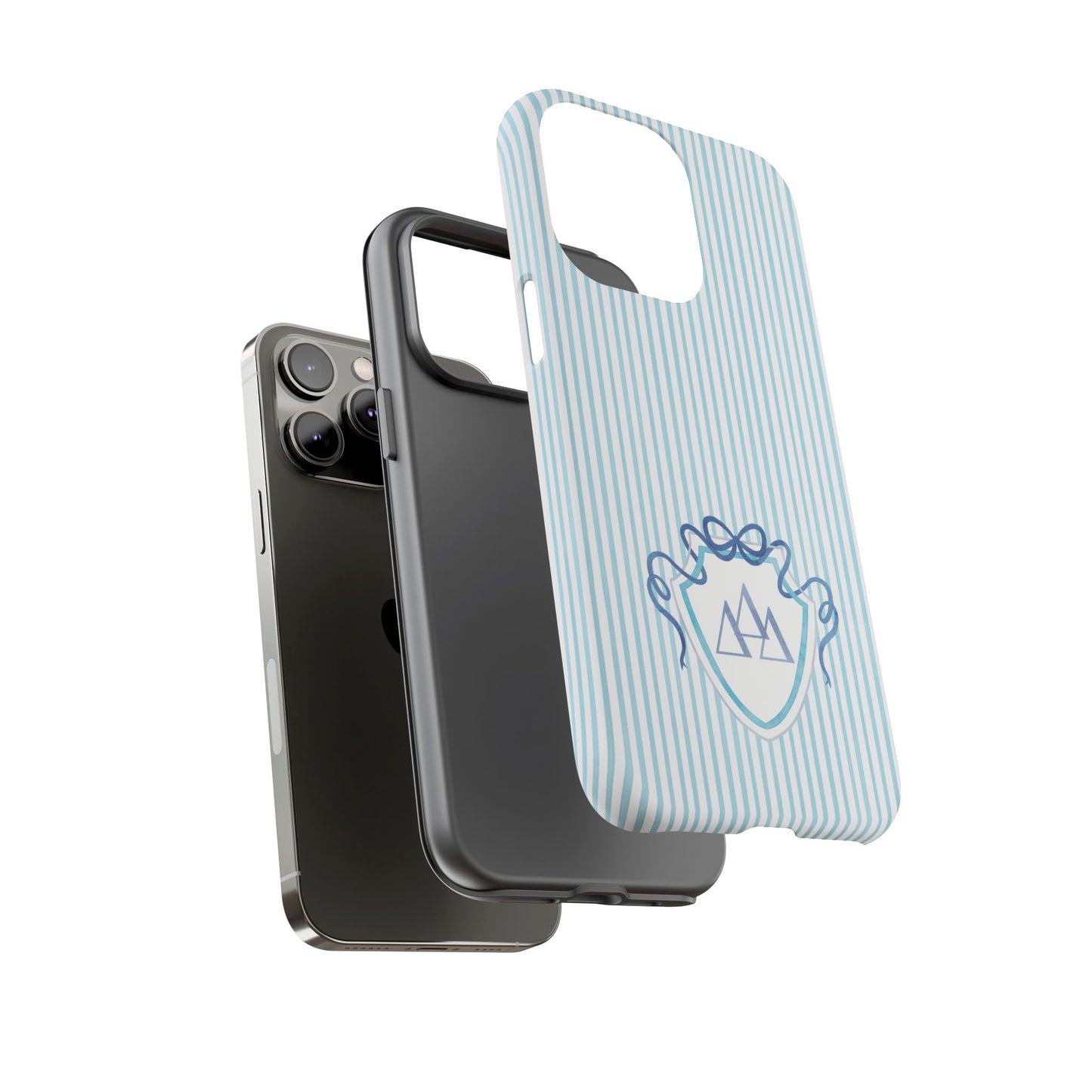 ΔΔΔ Bow Crest Seersucker iPhone Case