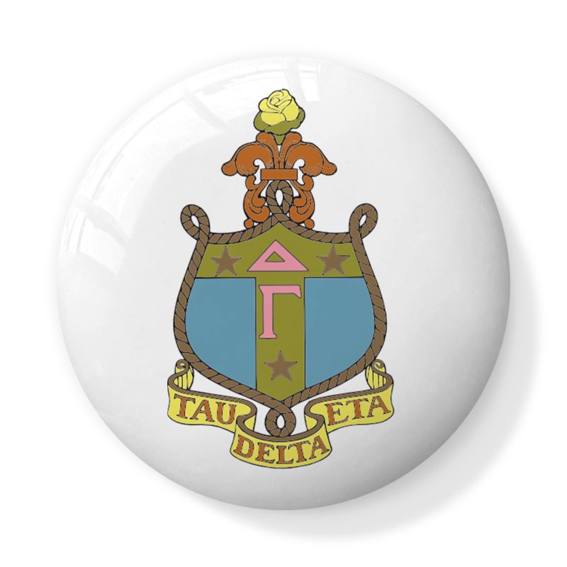 Delta Gamma Watercolor Crest Bone China Trinket Box