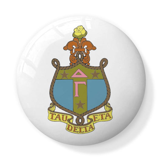 Delta Gamma Watercolor Crest Bone China Trinket Box