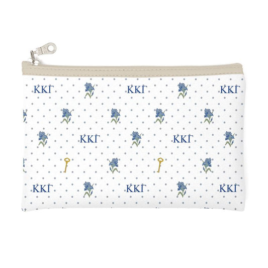 Kappa Kappa Gamma Cosmetic Bag with Irises and Keys