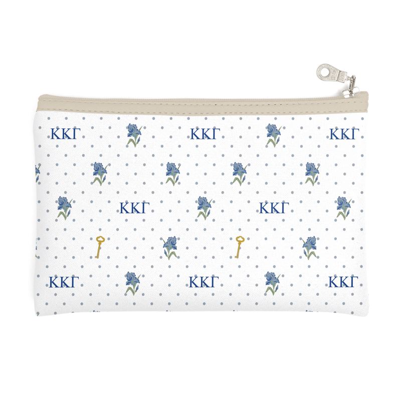 Kappa Kappa Gamma Cosmetic Bag with Irises and Keys