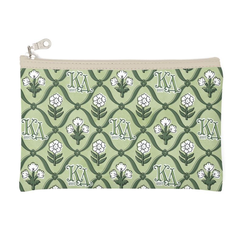 Kappa Delta Block Print Cosmetic Bag