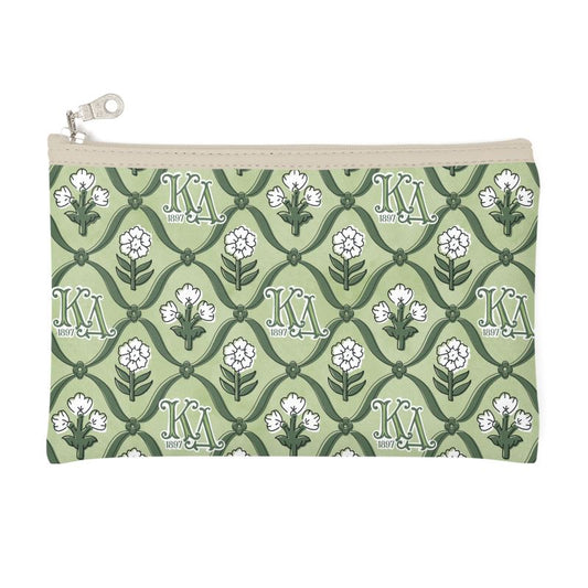 Kappa Delta Block Print Cosmetic Bag