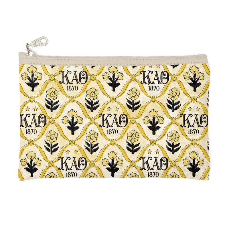 Kappa Alpha Theta Block Print Cosmetic Bag