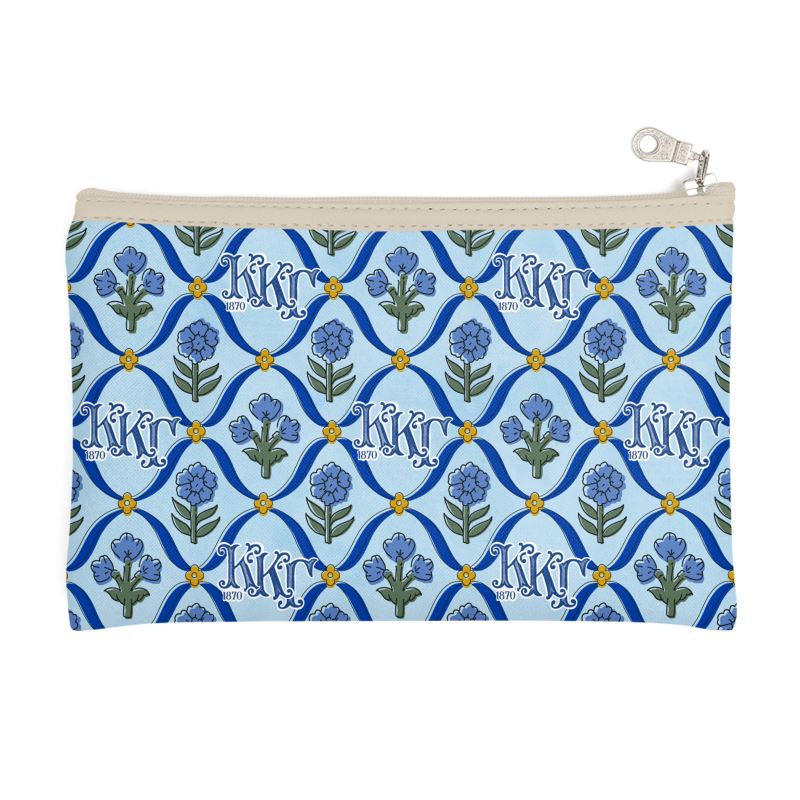 Kappa Kappa Gamma Block Print Cosmetic Bag