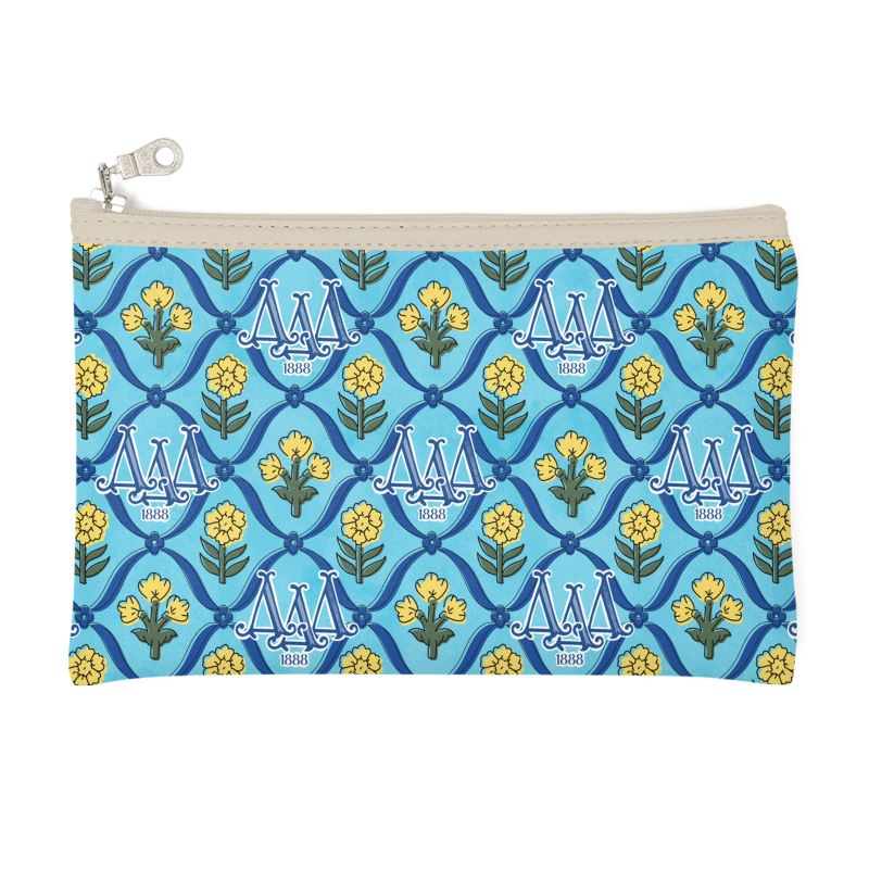 Delta Delta Delta Block Print Cosmetic Bag