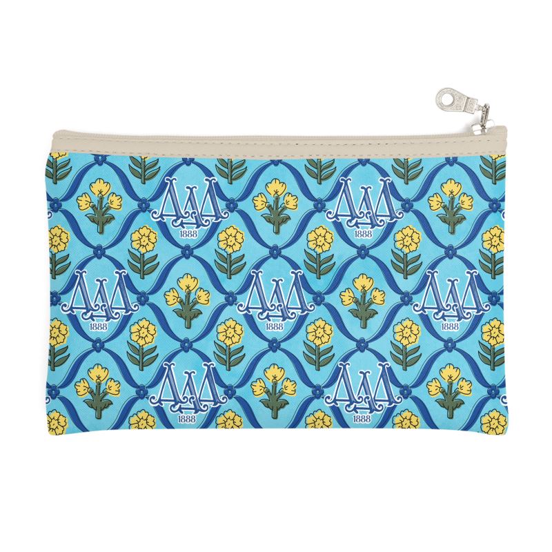 Delta Delta Delta Block Print Cosmetic Bag