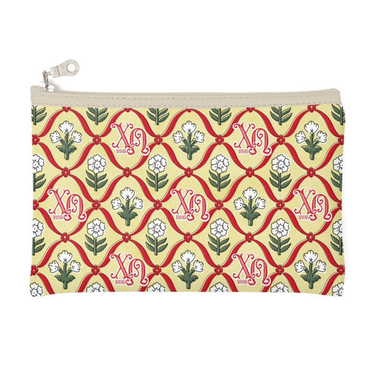 Chi Omega Block Print Cosmetic Bag