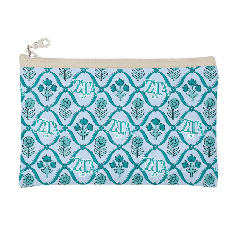 Zeta Tau Alpha Blockprint Cosmetic Bag