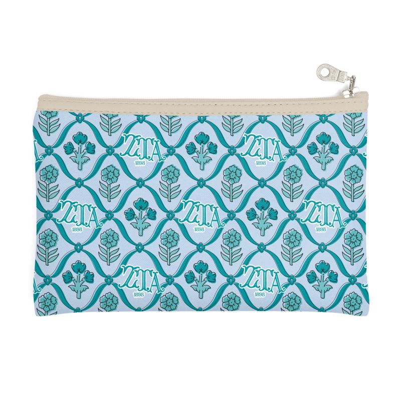 Zeta Tau Alpha Blockprint Cosmetic Bag
