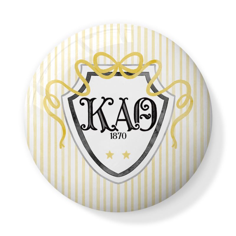 Kappa Alpha Theta Bow Shield Bone China Trinket Box