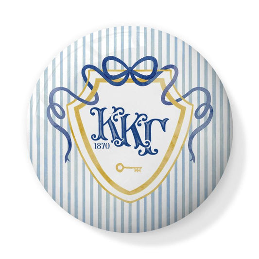 Kappa Kappa Gamma Bow + Shield Bone China Trinket Box