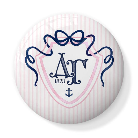 Delta Gamma Bow Shield Bone China Trinket Box