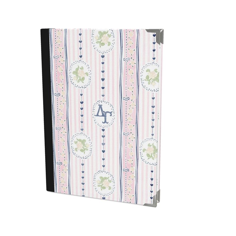 Delta Gamma Striped Cream Colored Rose Journal