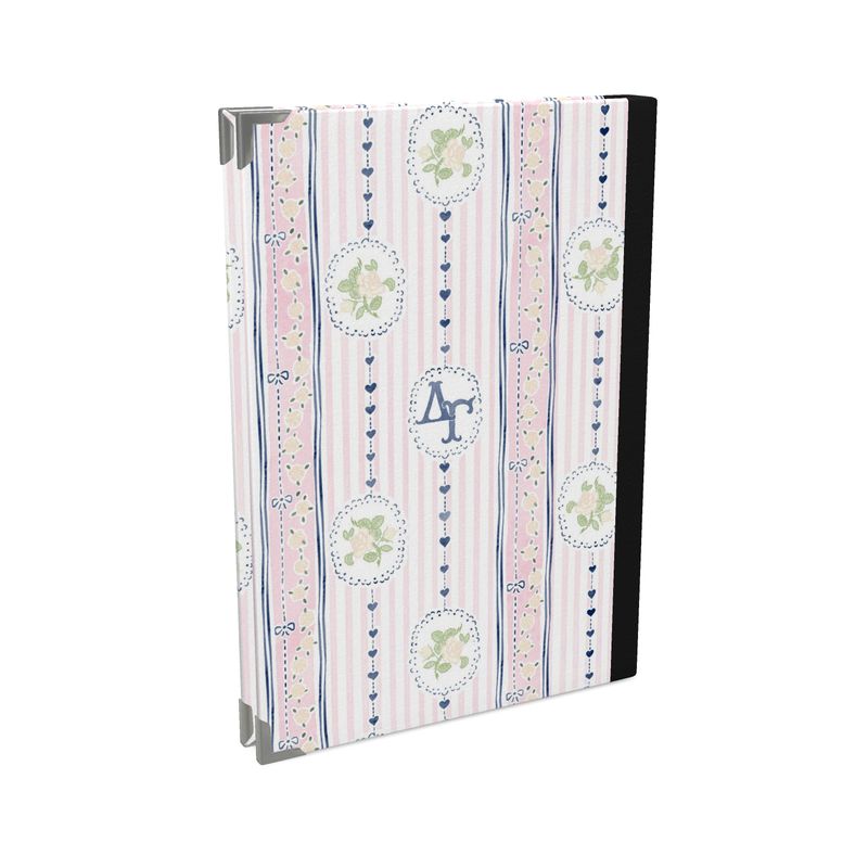 Delta Gamma Striped Cream Colored Rose Journal
