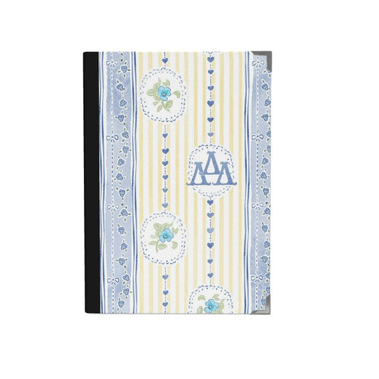 Delta Delta Delta Striped Blue Pansy Journal