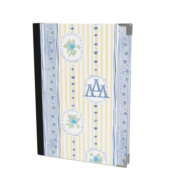 Delta Delta Delta Striped Blue Pansy Journal