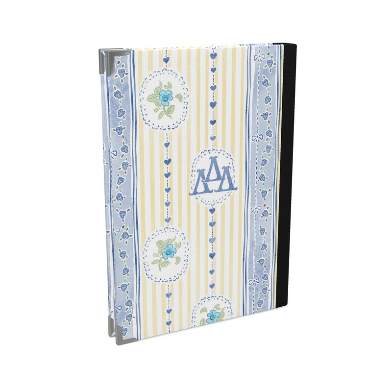 Delta Delta Delta Striped Blue Pansy Journal