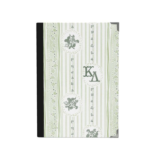 Kappa Delta Striped White Rose Journal