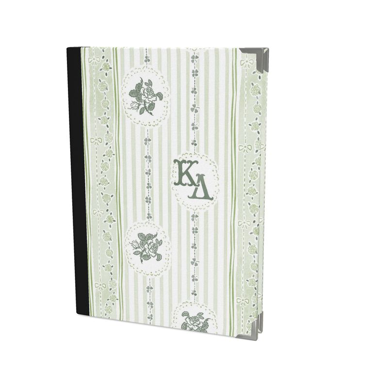 Kappa Delta Striped White Rose Journal