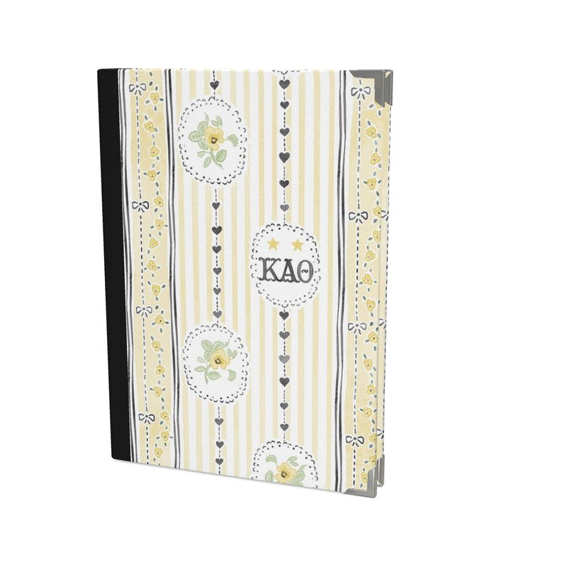 Kappa Alpha Theta Striped Yellow Pansy Journal