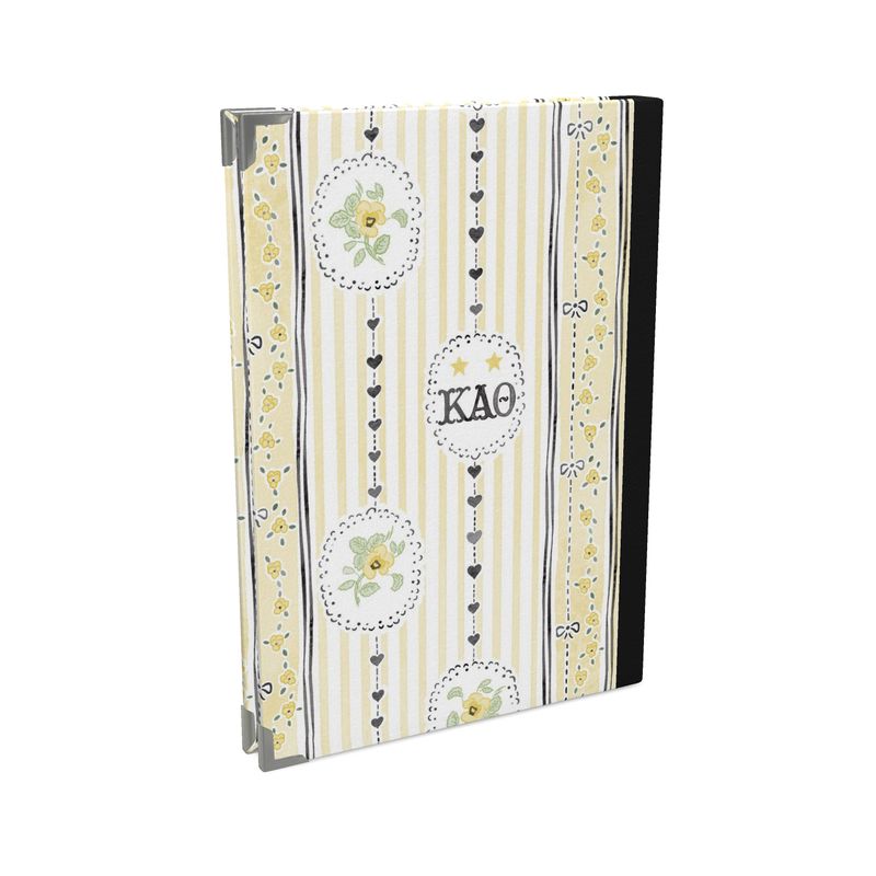 Kappa Alpha Theta Striped Yellow Pansy Journal