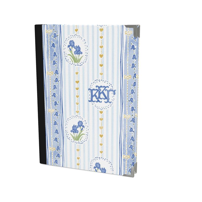 Kappa Kappa Gamma Striped Blue Iris Journal