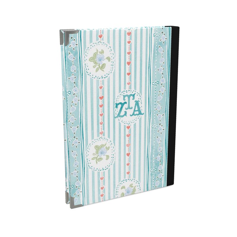 Zeta Tau Alpha Striped White Violet Journal