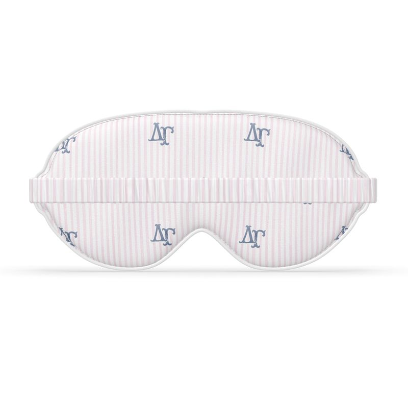 Delta Gamma Seersucker Striped Sleep Mask