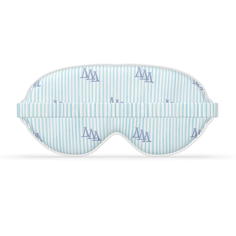 Delta Delta Delta Seersucker Striped Sleep Mask