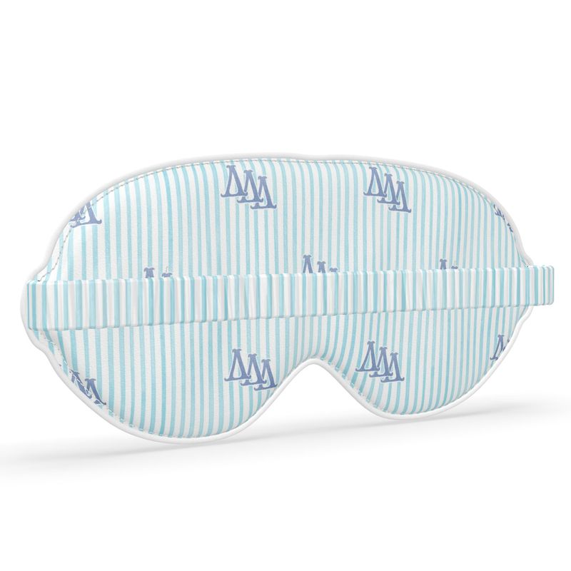 Delta Delta Delta Seersucker Striped Sleep Mask
