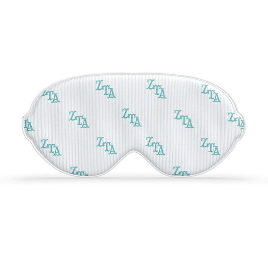 Zeta Tau Alpha Seersucker Striped Sleep Mask