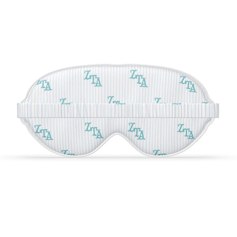Zeta Tau Alpha Seersucker Striped Sleep Mask