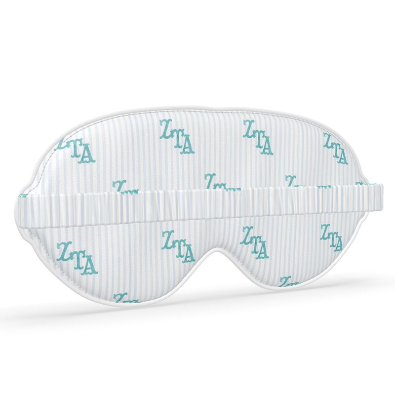 Zeta Tau Alpha Seersucker Striped Sleep Mask