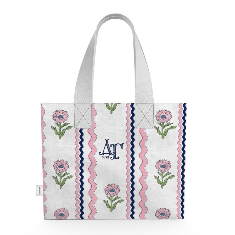 Delta Gamma Organic Cotton Block Print Rickrack Tote