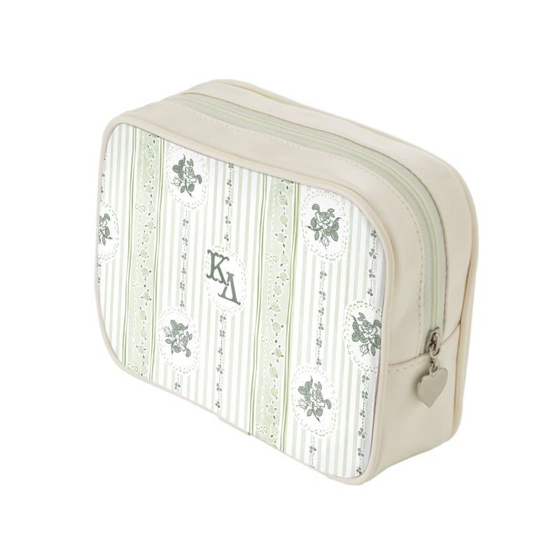 Kappa Delta Stripes + Hearts Cosmetic Bag