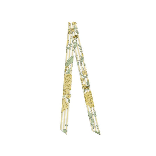 Kappa Alpha Theta Floral Striped Silk Twill Ribbon Scarf
