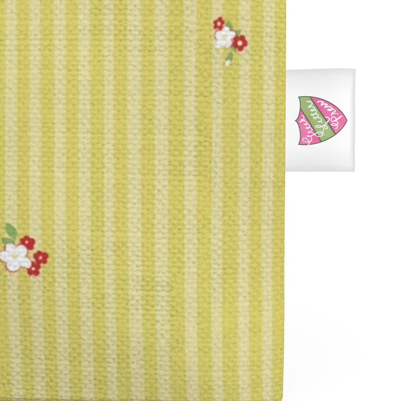 Chi Omega Floral Frame Organic Cotton Canvas Tote Bag