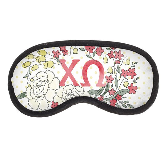 Chi Omega Carnation + Dot Eye Mask