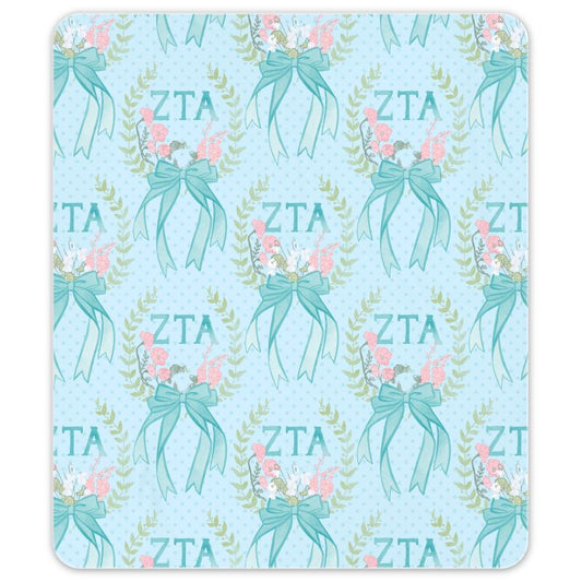 Zeta Tau Alpha Laurel Wreath + Violet Oversized Beach Towel