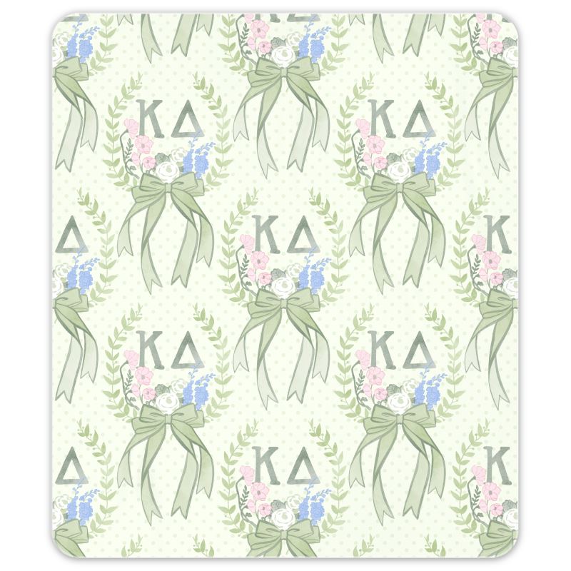 Kappa Delta Laurel Wreath + White Rose Oversized Beach Towel