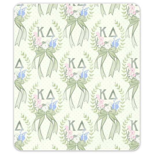 Kappa Delta Laurel Wreath + White Rose Oversized Beach Towel