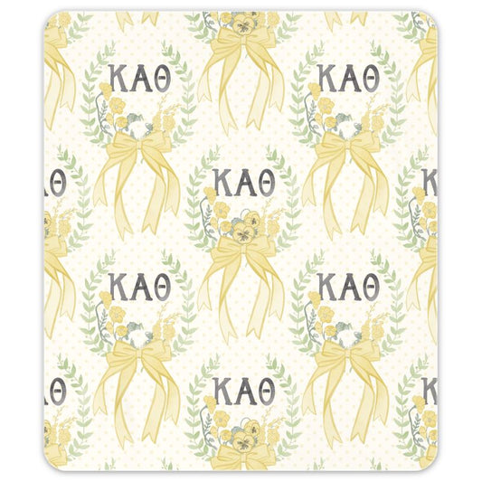 Kappa Alpha Theta Laurel Wreath + Pansy Oversized Beach Towel